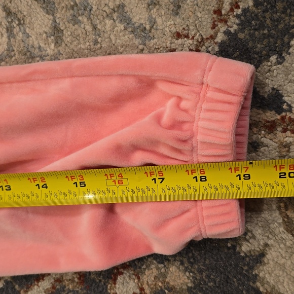 JUICY COUTURE WOMENS JUNIOR PINK LONG SLEEVE VELVETEEN HOOD JUMP SUIT SIZE LARGE - Picture 13 of 16
